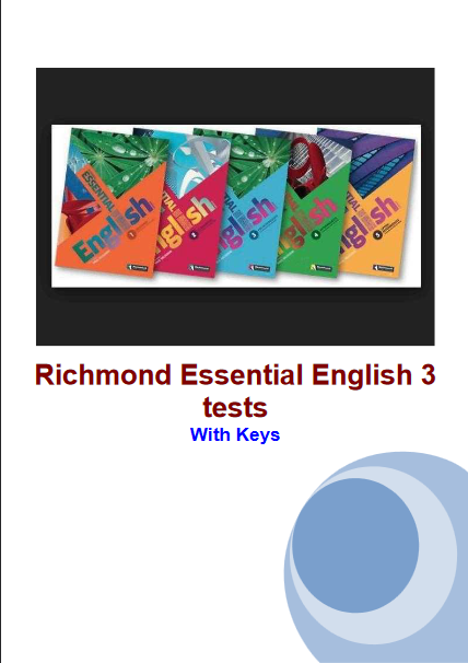 Book cover of Richmond Essential English 3 Tests with Keys + Audio by Paul Seligson Book cover of Richmond Essential English 3 Tests with Keys + Audio by Paul Seligson